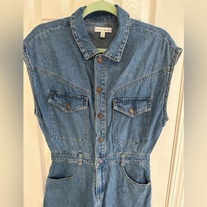 Miou Muse denim jumpsuit, size Small, denim blue